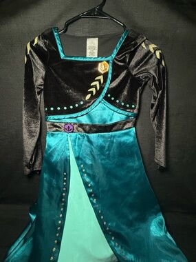 Disney Teal and Black Velvet-Look Princess Dress Costume